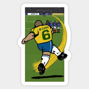 OG Footballers - Brazil - Roberto Carlos - THE FREE KICK Sticker